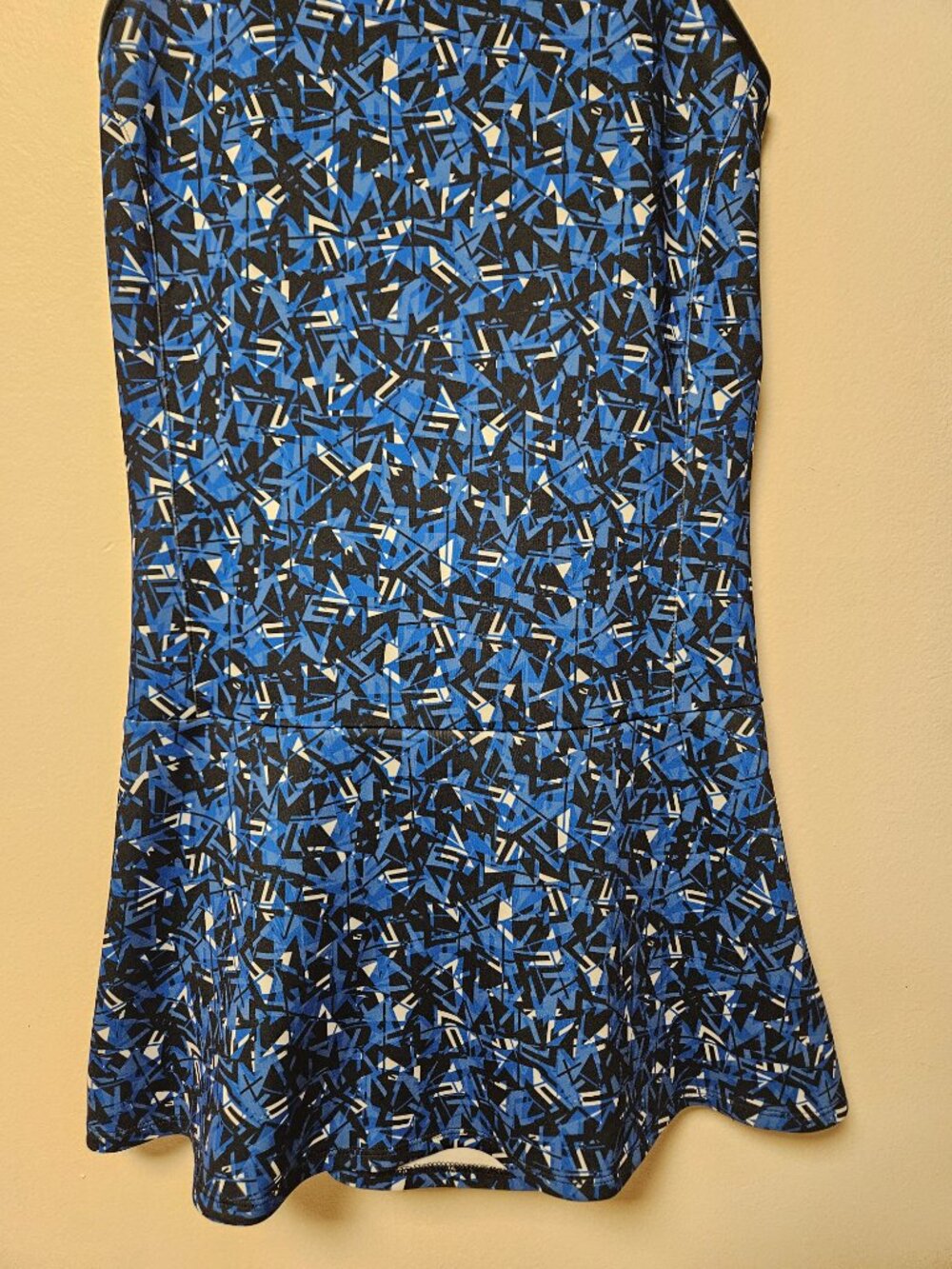 Grand Slam Performance Tennis Dress Blue Black Abstract Print Athletic L - Picture 5 of 14